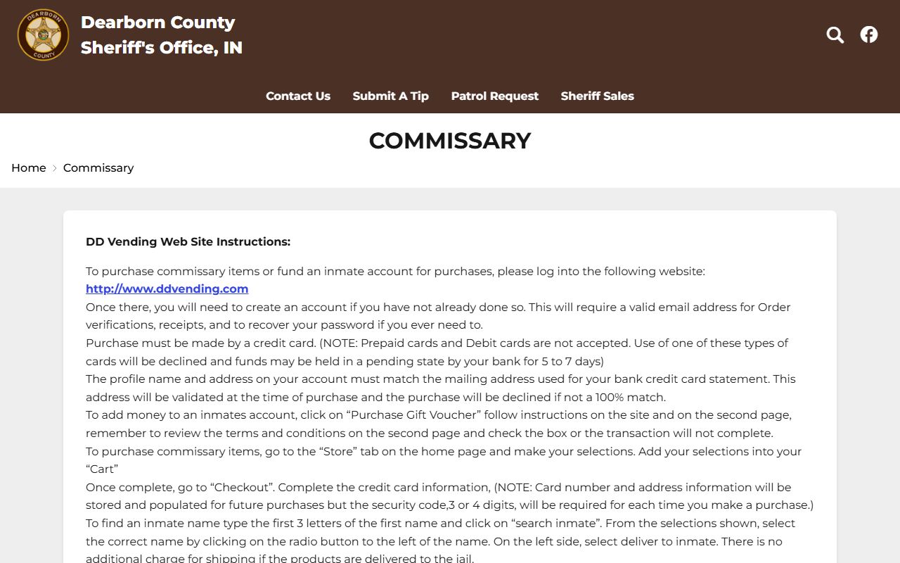 Dearborn County Clerk of Courts records and jail service distinction