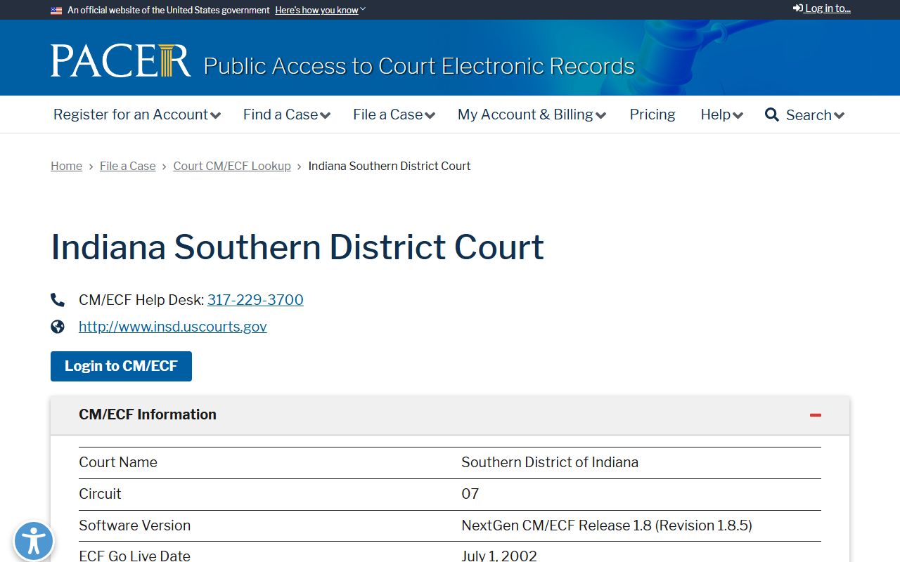 Dearborn County arrest records PACER federal case lookup