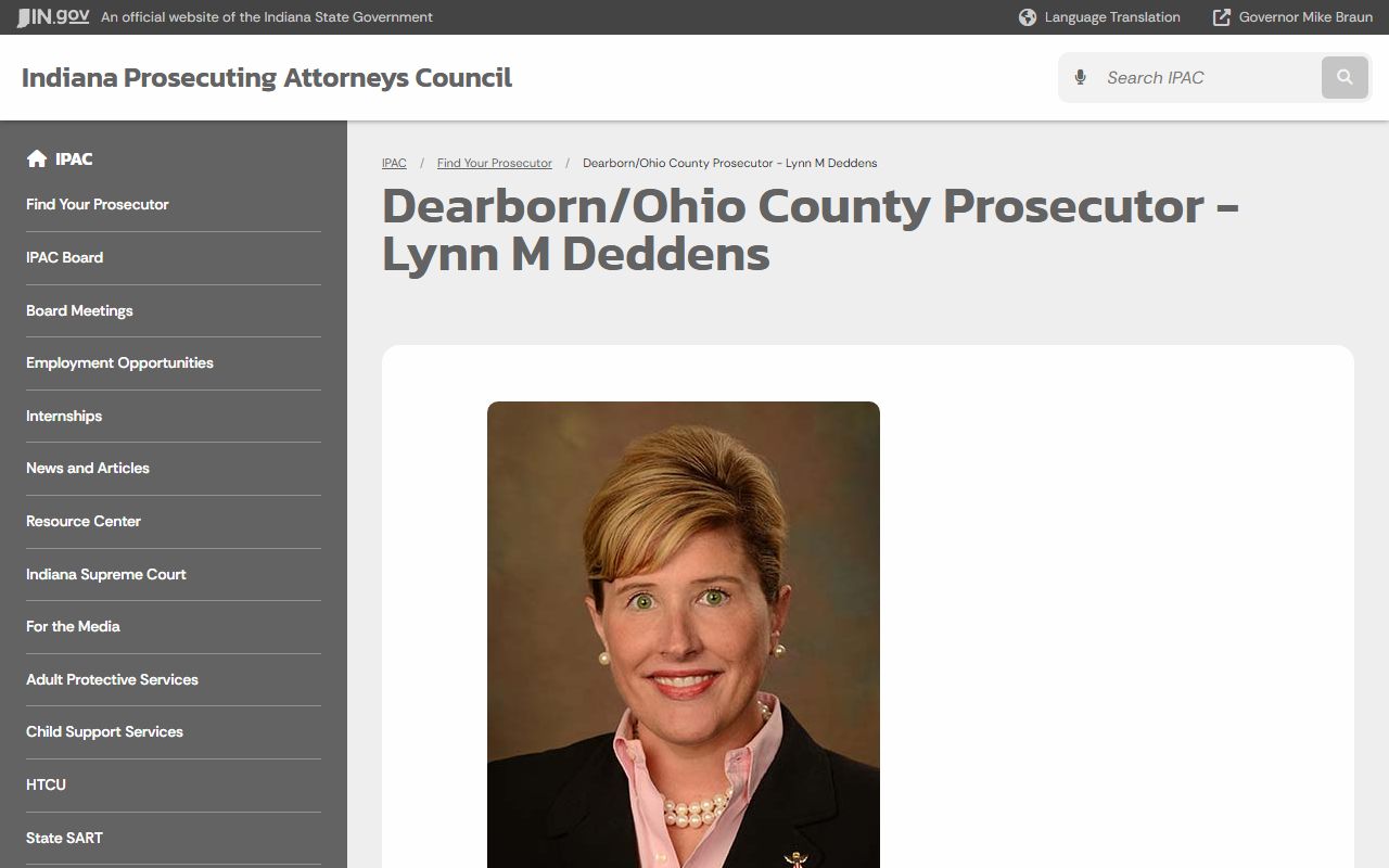 Dearborn County criminal court records prosecutor profile