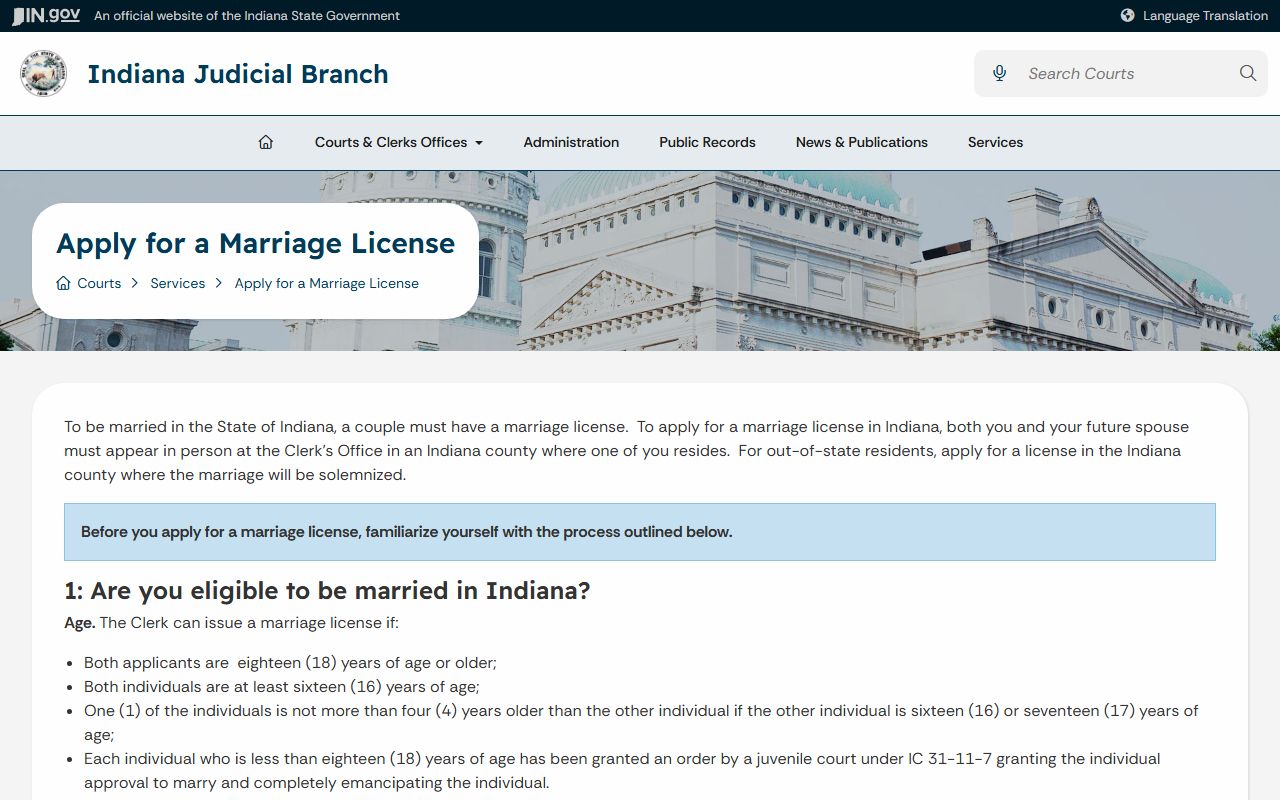 Dearborn County marriage records Indiana marriage license application