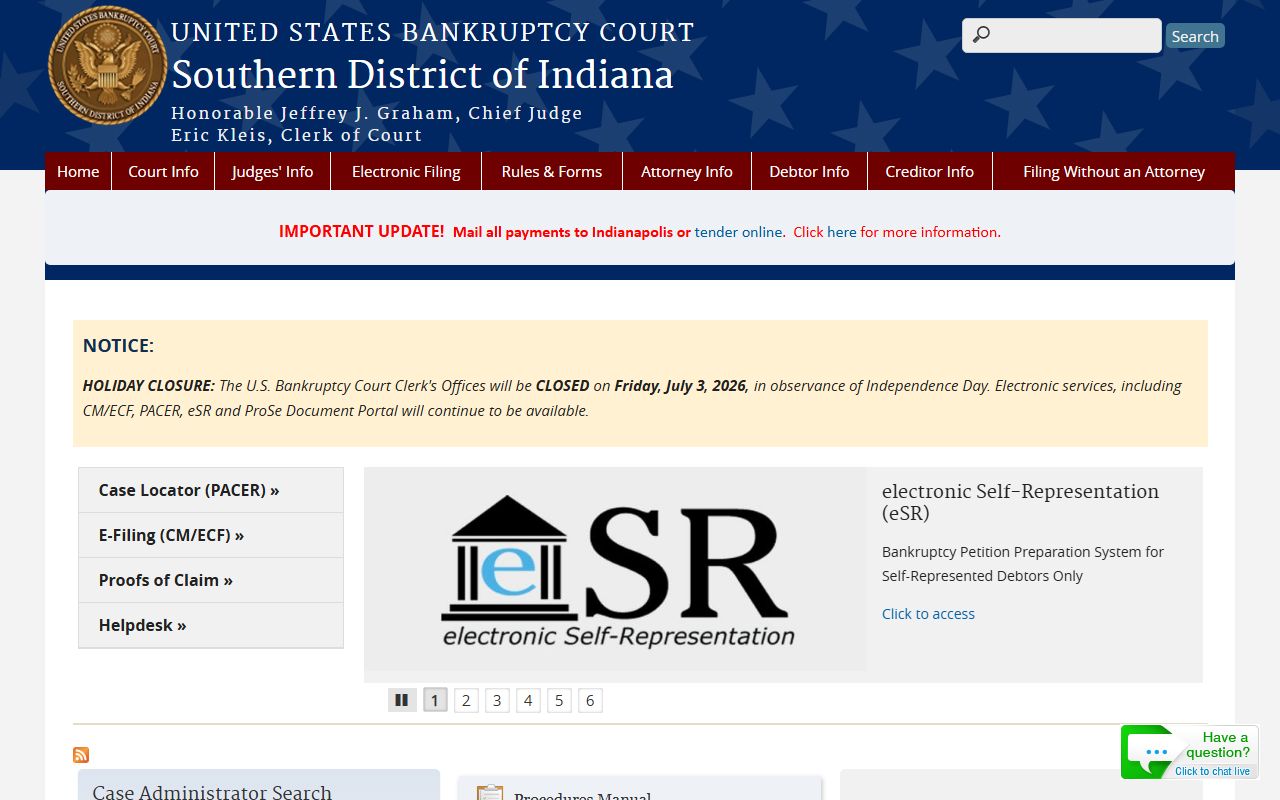 Dearborn County probate records Southern District bankruptcy court